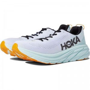 Men Hoka Rincon 3 Road Running Shoes White Blue | SG921-674