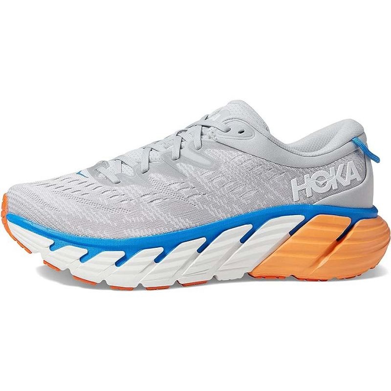 Men Hoka Gaviota 4 Road Running Shoes Grey Blue | SG725-056